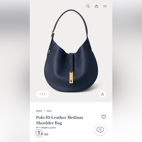 Polo ID Leather Medium Shoulder Bag - Picture 2 of 14